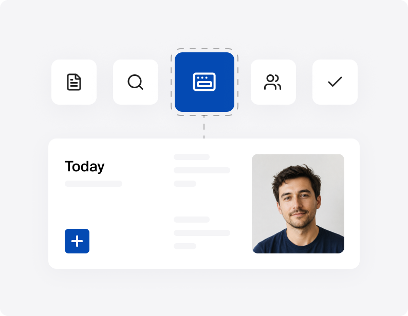 Design sprint planning view with daily schedule and team